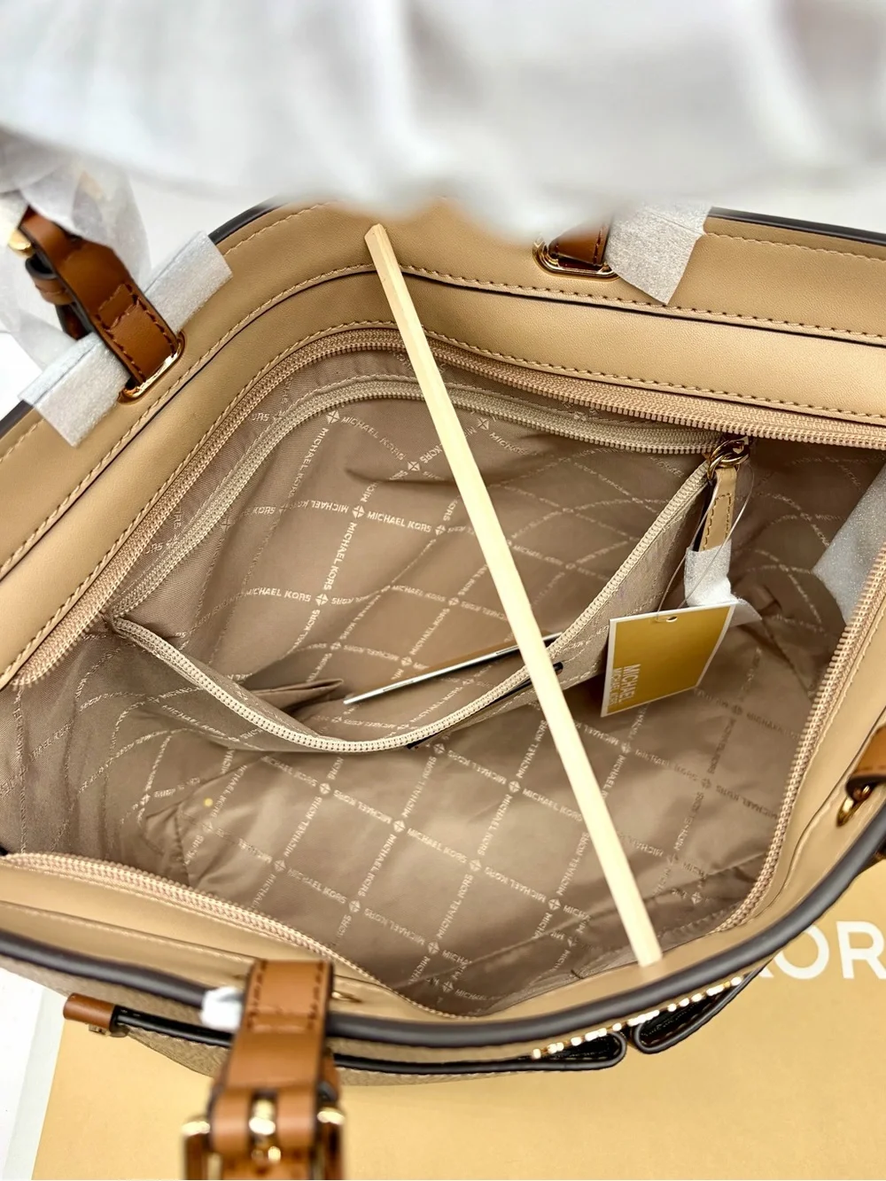 Michael Kors Jet Sest Travel Medium Double Pocket Tote Shoulder Bag